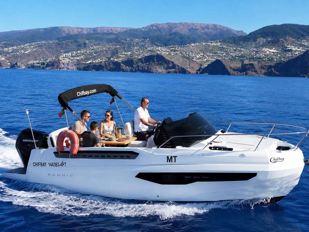The Chifbay boat cruising off Madeira's south coast